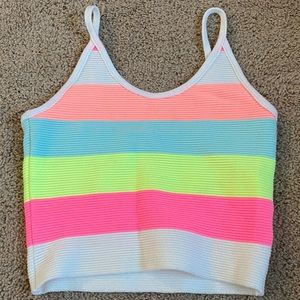 Neon striped tank top!